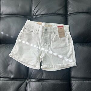 Levi's Women's Bright White Jean Shorts